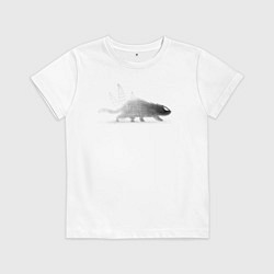 Футболка хлопковая детская Крадущийся Помощник Ведьмы, цвет: белый