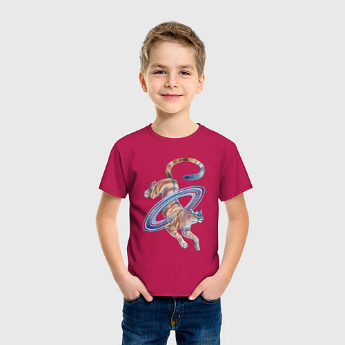 Детская футболка Сатурн пума / Маджента – фото 3