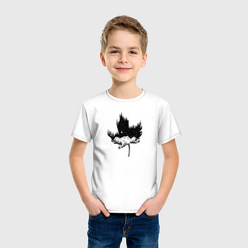 Детская футболка Горы в Кленовом Листе / Белый – фото 3