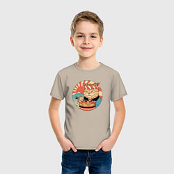 Футболка хлопковая детская Catana Ramen, цвет: миндальный — фото 2
