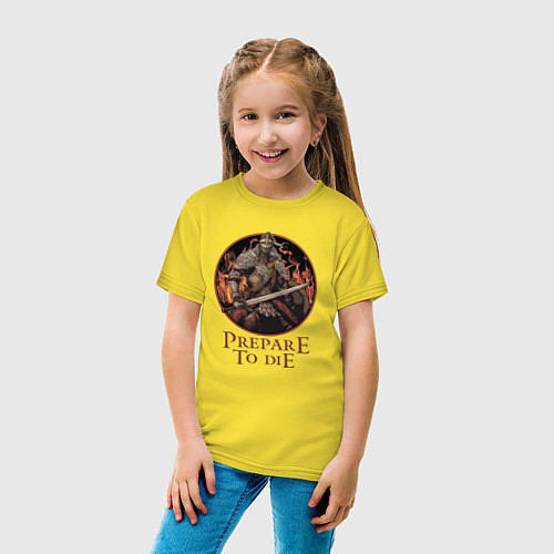 Детская футболка Elden Ring - Prepare to die / Желтый – фото 4