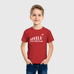 Футболка хлопковая детская Эволюция дроновода, цвет: красный — фото 2