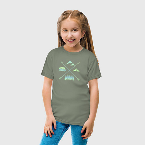Детская футболка Горные Походы, Вэны, Деревья / Авокадо – фото 4