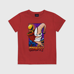 Футболка хлопковая детская Jim Groovy!, цвет: красный