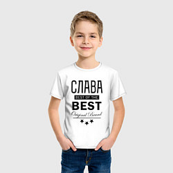 Футболка хлопковая детская СЛАВА BEST OF THE BEST, цвет: белый — фото 2