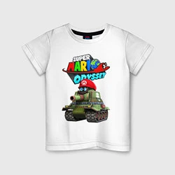 Футболка хлопковая детская Tank Super Mario Odyssey, цвет: белый