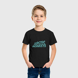 Футболка хлопковая детская Надпись Arctic Monkeys, цвет: черный — фото 2