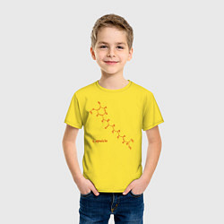 Футболка хлопковая детская Капсаицин острый элемент перца, цвет: желтый — фото 2