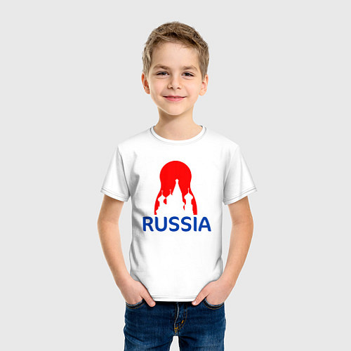 Детская футболка Я русский церковь / Белый – фото 3