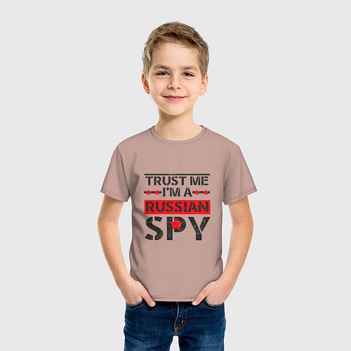 Детская футболка Русский шпион / Пыльно-розовый – фото 3