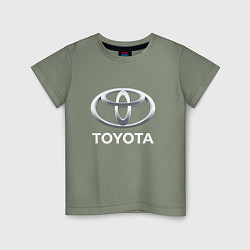 Футболка хлопковая детская TOYOTA 3D Logo, цвет: авокадо