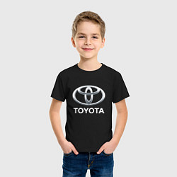 Футболка хлопковая детская TOYOTA 3D Logo, цвет: черный — фото 2