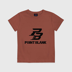 Футболка хлопковая детская Point Blank, цвет: кирпичный