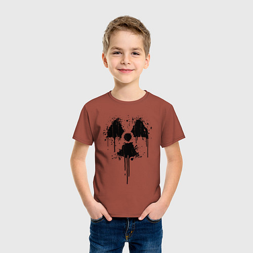 Детская футболка Атомный символ / Кирпичный – фото 3
