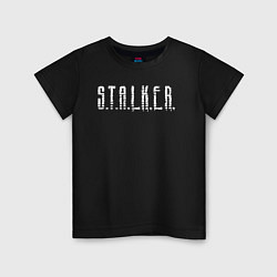 Футболка хлопковая детская S T A L K E R - Logo, цвет: черный