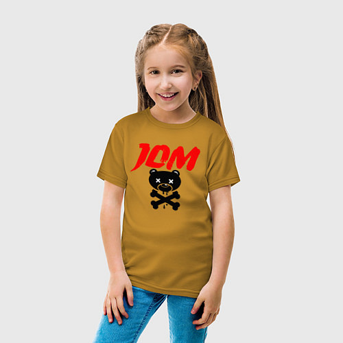 Детская футболка JDM Bear Japan / Горчичный – фото 4