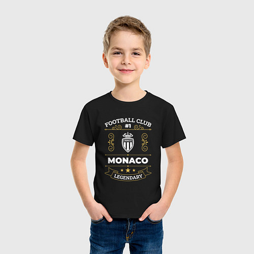 Детская футболка Monaco - FC 1 / Черный – фото 3