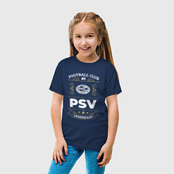 Футболка хлопковая детская PSV FC 1, цвет: тёмно-синий — фото 2