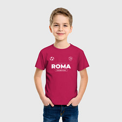 Футболка хлопковая детская Roma Форма Чемпионов, цвет: маджента — фото 2