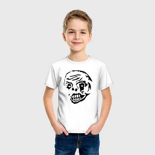 Детская футболка Zombie face / Белый – фото 3