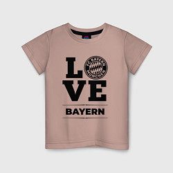 Футболка хлопковая детская Bayern Love Классика, цвет: пыльно-розовый