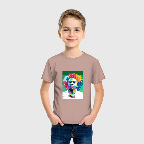 Детская футболка Реал - Марсело / Пыльно-розовый – фото 3