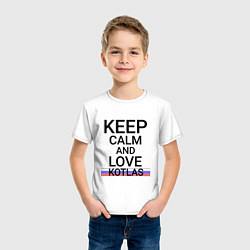 Футболка хлопковая детская Keep calm Kotlas Котлас ID429, цвет: белый — фото 2