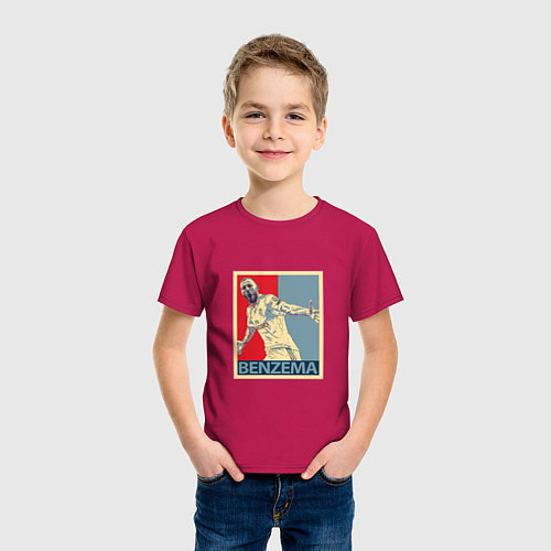 Детская футболка Madrid - Benzema / Маджента – фото 3