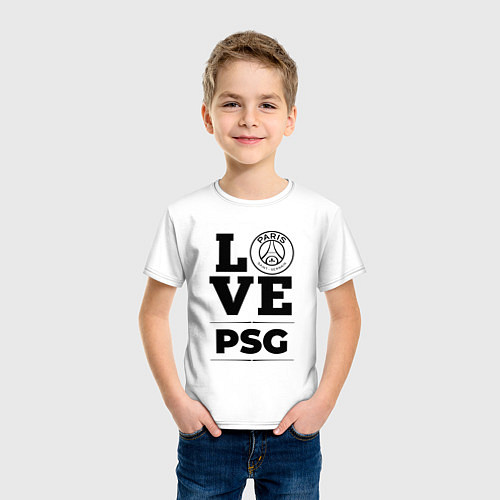 Детская футболка PSG Love Классика / Белый – фото 3