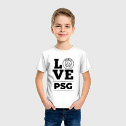 Футболка хлопковая детская PSG Love Классика, цвет: белый — фото 2