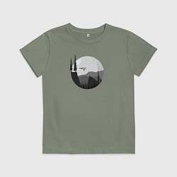 Футболка хлопковая детская Давай через овраг, цвет: авокадо