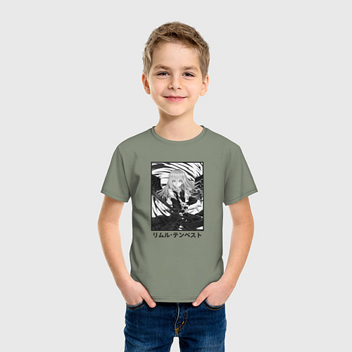 Детская футболка Римуру ЧБ / Авокадо – фото 3