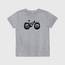Футболка хлопковая детская Mtb enduro bike, цвет: меланж