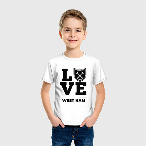Детская футболка West Ham Love Классика / Белый – фото 3
