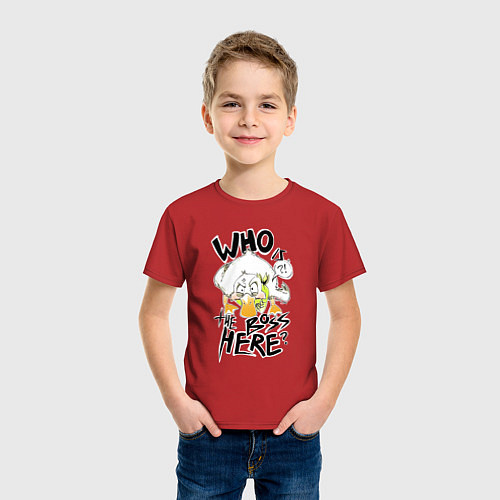 Детская футболка Утка босс / Красный – фото 3