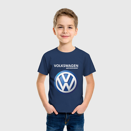 Детская футболка VOLKSWAGEN Autosport / Тёмно-синий – фото 3