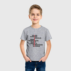 Футболка хлопковая детская Liverpool Players, цвет: меланж — фото 2