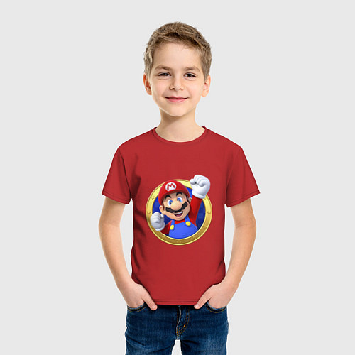 Детская футболка Марио 3d / Красный – фото 3