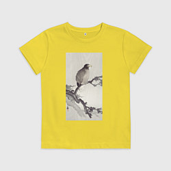 Футболка хлопковая детская White-tailed Eagle on Branch, цвет: желтый