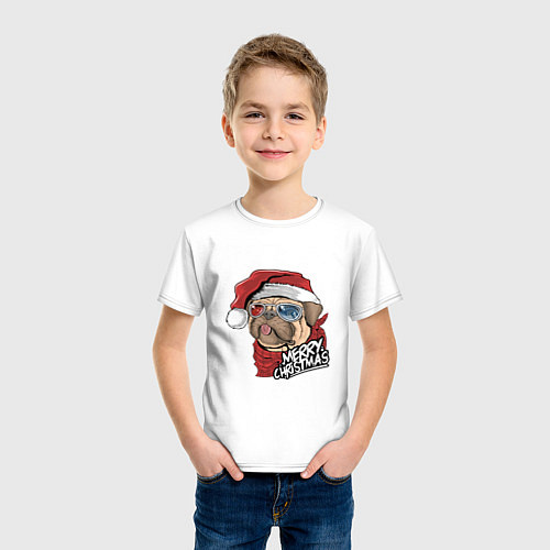 Детская футболка С НОВЫМ ГОДОМ MERRY CHRISTMAS / Белый – фото 3