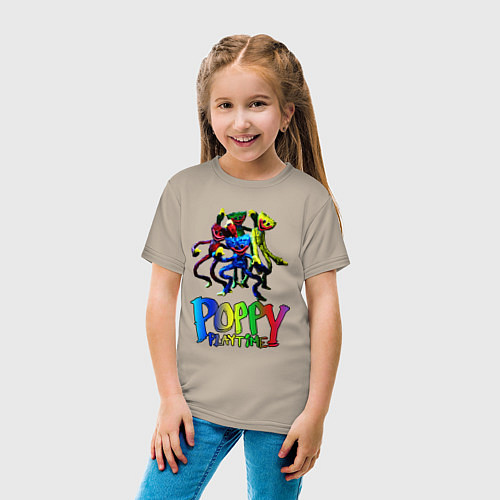 Детская футболка POPPY PLAYTIME HAGGY WAGGY Mini Huggies / Миндальный – фото 4