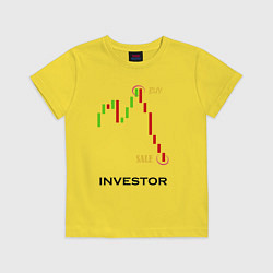 Футболка хлопковая детская Investor, цвет: желтый