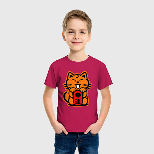 Детская футболка JDM Cat / Маджента – фото 3
