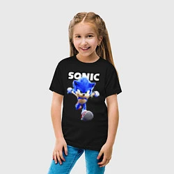 Футболка хлопковая детская Sonic the Hedgehog 2, цвет: черный — фото 2
