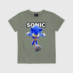 Футболка хлопковая детская Sonic the Hedgehog 2022, цвет: авокадо