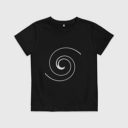 Футболка хлопковая детская Спираль Вселенной, цвет: черный