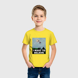 Футболка хлопковая детская Neco Arc want to believe, цвет: желтый — фото 2