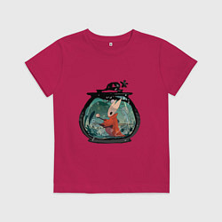 Футболка хлопковая детская Хорнет и ткачи, цвет: маджента