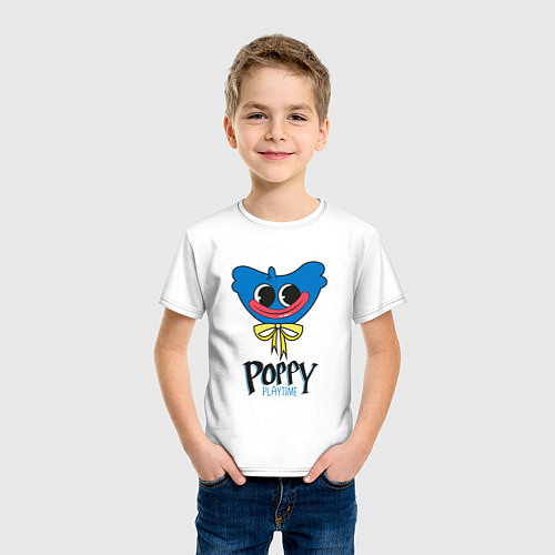 Детская футболка PoppyPlaytime Huggy Wuggy / Белый – фото 3