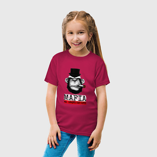 Детская футболка Мафия - Mafia / Маджента – фото 4